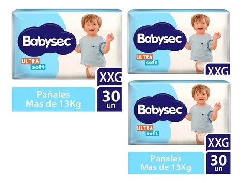 3 Pack Pañales Babysec Ultra En Todos Los Talles Baby Sec