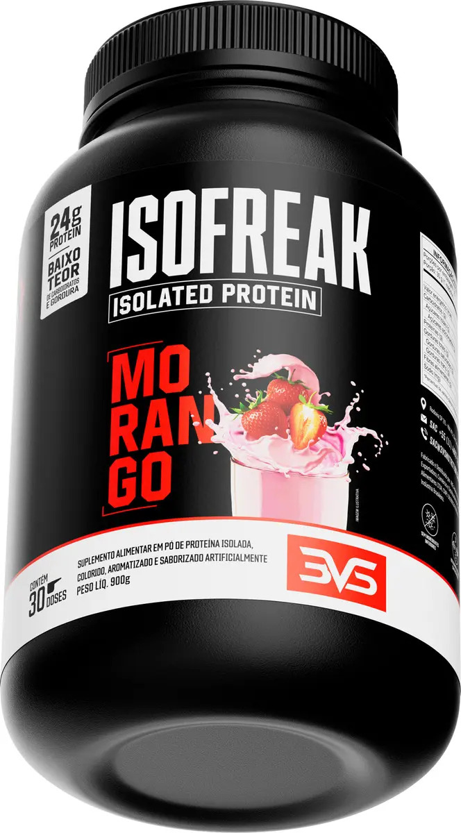 Whey Isolado Isofreak 900g Morango