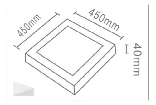 Plafon Panel Led Candil 45x45 Cm 36w Luz Fria/calida Blanco Blanco