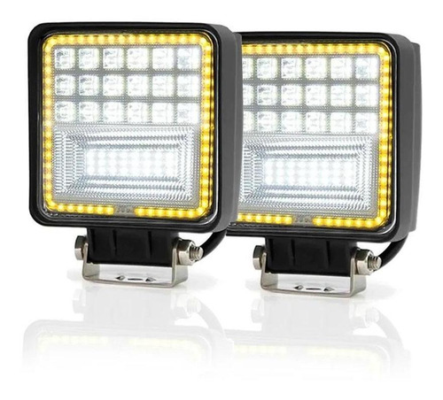 Faróis De Milha Led 126w - Angel Eyes - 10,5cm - 11340lm