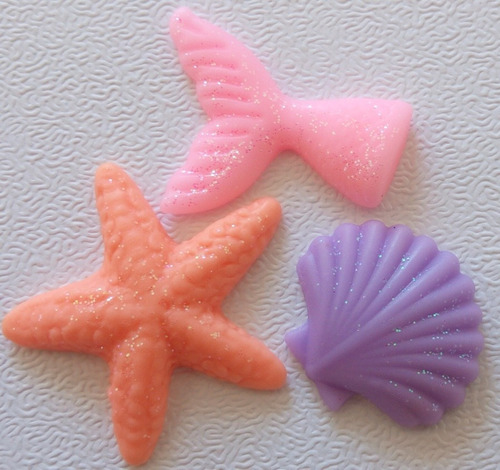 Kit 45 Apliques De Biscuit Fundo Do Mar