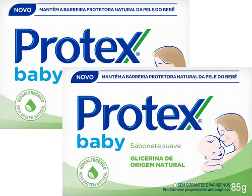 Sabonete Em Barra Protex Baby Glicerina 85g Pack C/2 Wxz