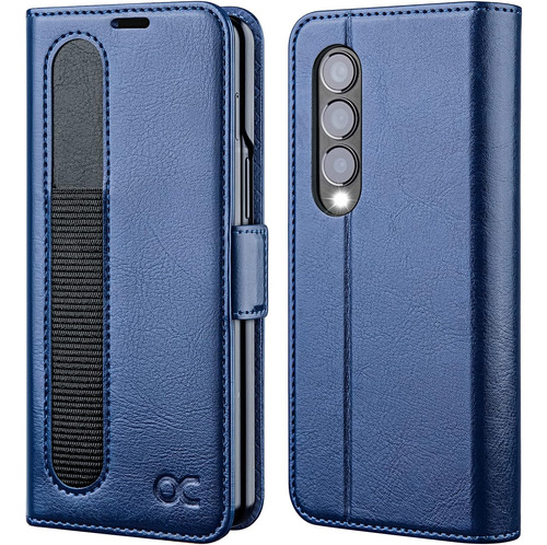 Funda Ocase Con Porta Pluma Para Galaxy Z Fold 4 Blue