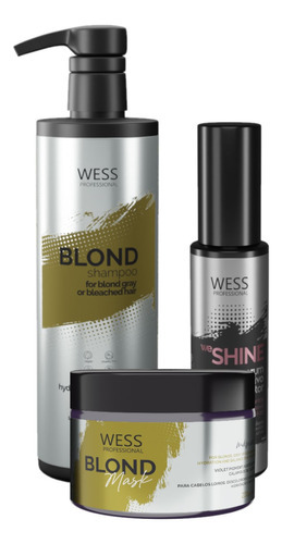 Kit Wess Blond Sh 500ml + Mask 200ml + We Shine 45ml