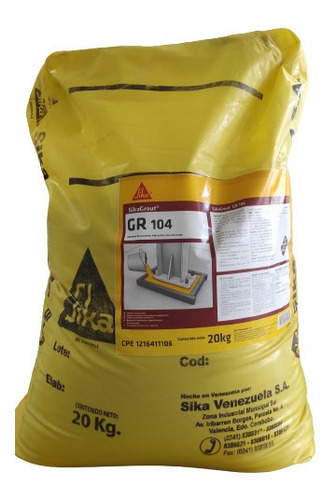 Sika Grout 101/104 Sacos De 20 Kg