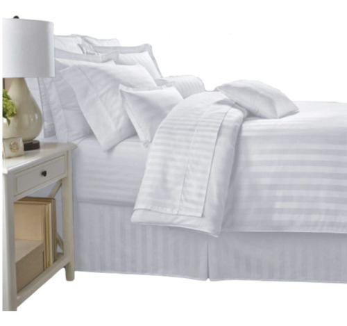 Set Duvet Blanco + Juego De Sábanas King Blanco 7 Piezas