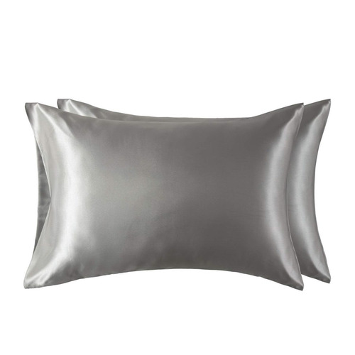 Set 2 Funda Almohada Decoracion Estandar Color Plata Bedsure