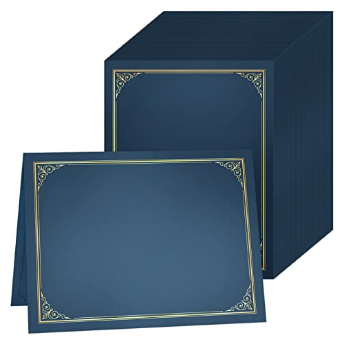 Portafolios De Certificados (azul, 60 Paquetes, Nuevo D...