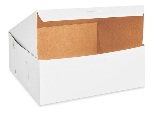 Cajas Para Pasteles - 25x25x10 Cm, Blancas - 100/paq - Uline