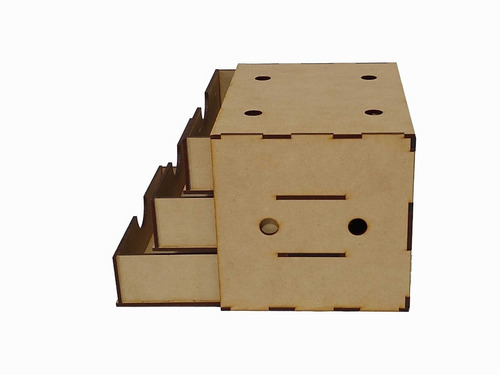 Imagen 5 de 10 de Nico Estacion Modular Trabajo Angosta Con 3 Cajones (etm 22)