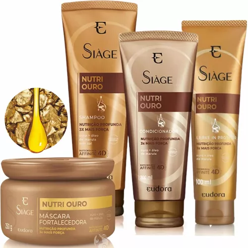 Kit Siàge Nutri Ouro Shampoo + Condicionador + Máscara Versão