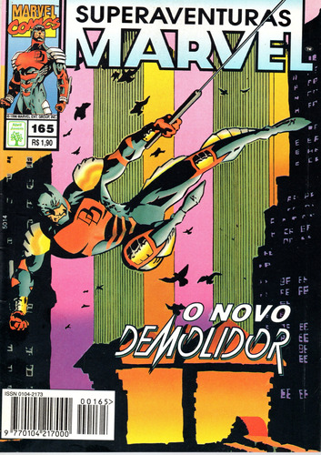 Superaventuras Marvel N° 165 - 84 Páginas Em Português - Editora Abril - Formato 13,5 X 19 - Capa Mole - 1996 - Bonellihq Cx03 Abr24