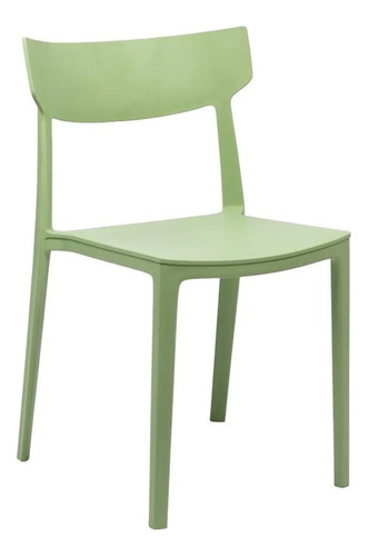 Silla de comedor Rossi Rio, estructura color verde selva, 1 unidad