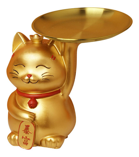 Figura De Estatua De Gato De La , Caja De Dorado