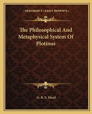 Libro The Philosophical And Metaphysical System Of Plotin...