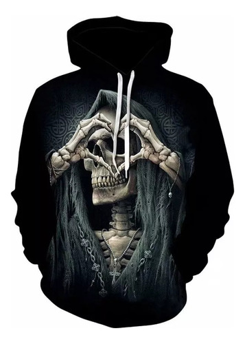 Sudaderas Con Capucha Skull Ghost Rider Printing Digital 3