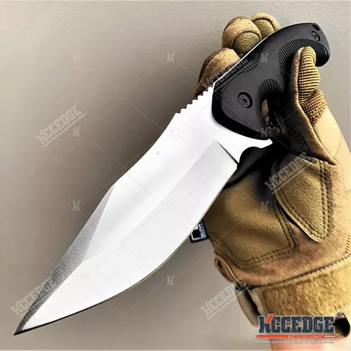  KCCEDGE Cuchillo táctico Cuchillo de caza Cuchillo de  supervivencia Cuchillo de supervivencia de 9 pulgadas, cuchillos de hoja  fija de espiga completa, accesorios de camping, equipo de supervivencia, :  Deportes y