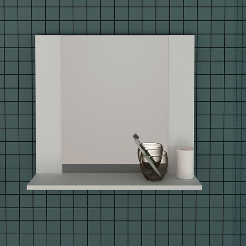Armário Para Banheiro Com Espelho E 1 Prateleira - Branco