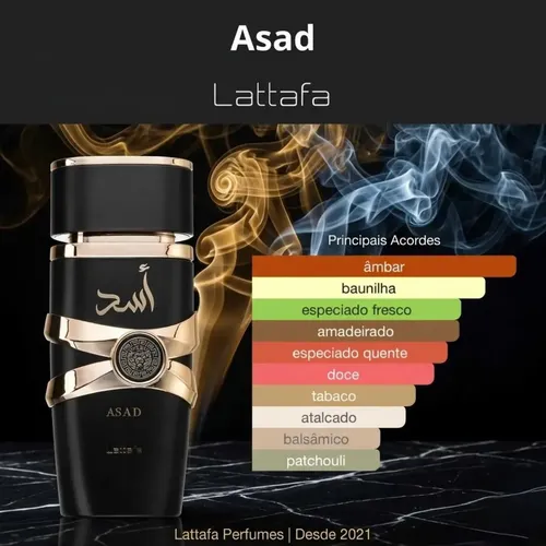Perfume Lattafa Asad 100ml Eau De Parfum Original Com Nota Fiscal