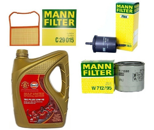 Kit Filtros Mann + Aceite Gulf 10w40 Vw Up! / Cross Up 1.0 