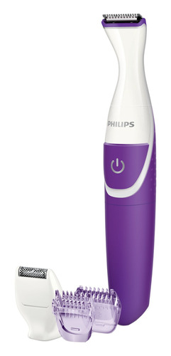 Imagen 1 de 1 de Depiladora eléctrica inalámbrica Philips BikiniGenie BRT383/50 color white y purple