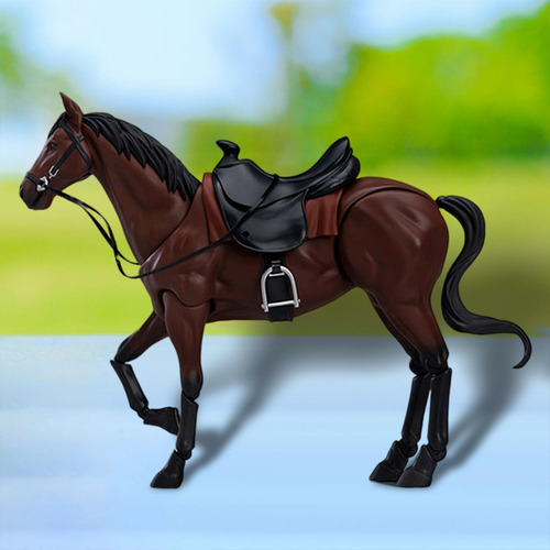Modelo De Figura De Caballo A Escala 1/12, Accesorio Marrón