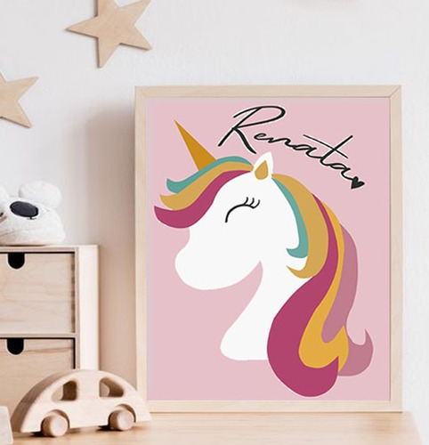 Lámina Imprimible 20x30   Unicornio Personalizado