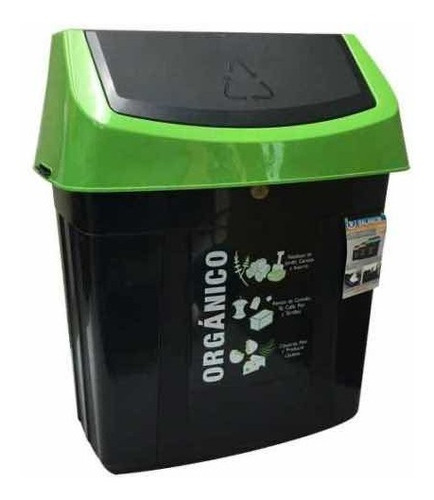 2 Cestos Botes De Basura Balancín 90 Litros Código Orgánico
