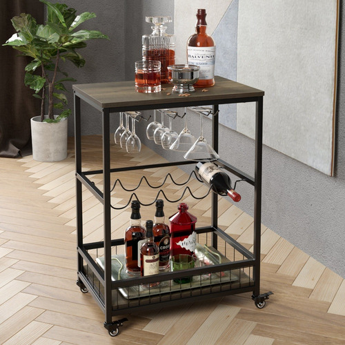 Carrito Servicio De Bar, O, Mesa De Vinos, Hogar Isla Deco1