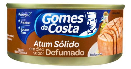 Atum Sólido em Óleo Defumado Gomes da Costa Lata 120g