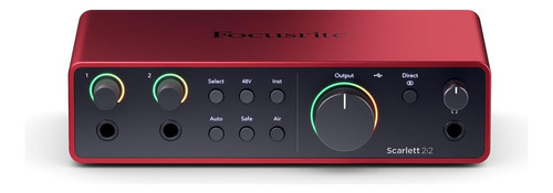 Interfaz De Audio Usb Focusrite Scarlett 2i2 4g, Rojo