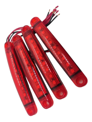 X4 Luz Led Roja De Parachoque Parrilla12/24v Auto Camion