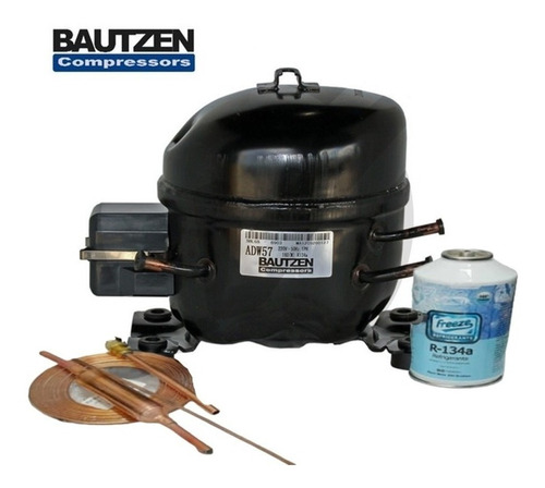 Compresor 1/3hp Nevera Bautzen Cn Kit Instalación Y Gas R134
