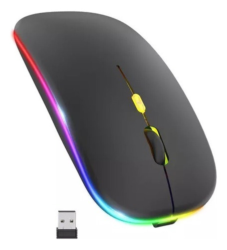 Mouse Inalambrico Rgb Recargable Para Laptop Pc Computadora