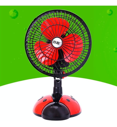 Mini Ventilador Eléctrico Portátil Mariquita Giratorio