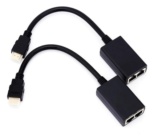 Convertidor Pusokei Cat6 Cat7 A Hdmi, Repetidor Extensor Lan