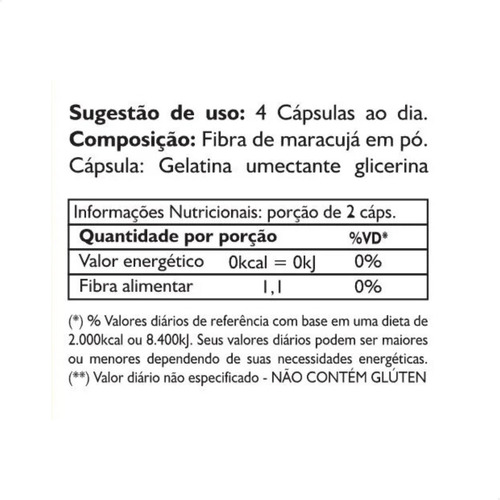 Extrato De Maracujá Em Cápsulas 100% Puro 120 Cáps - Status Verde