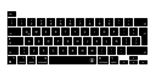 Protector Teclado Negro Para Macbook Pro 13´ M1 Latino