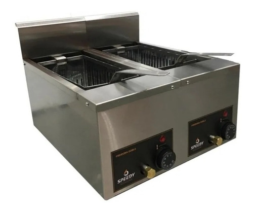 Imagen 2 de 4 de Freidora Electrica Speedy Doble 16 Lts Automatica Acero Inox