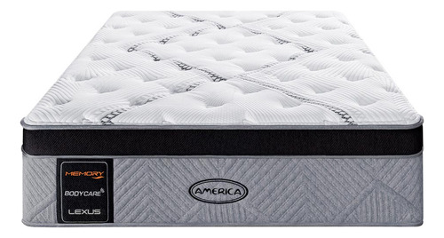 Colchón Lexus América Memory Foam Matrimonial 39 Cm Color Blanco