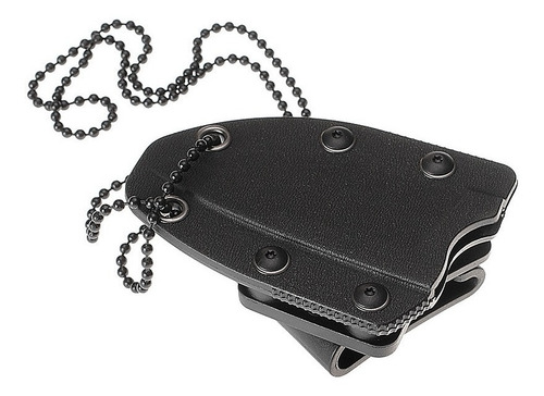 Faca De Pescoço Wolf 5.56 Neck Knife Com Bainha Para Cinto Cor Preto