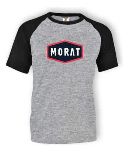 Remera Gris Ranglan Sublimada Morat Todas Las Bandas