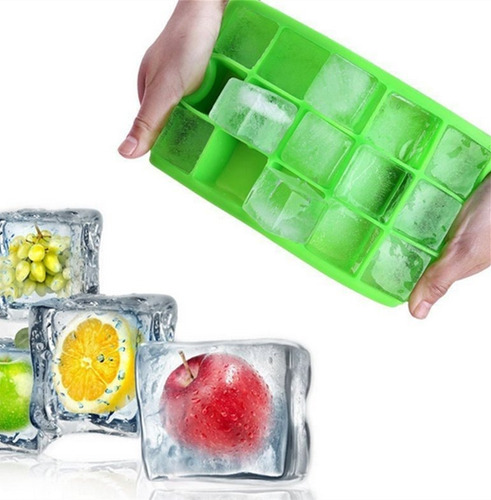 Imagen 3 de 5 de Molde De Silicona Para 15 Cubos De Hielo 3.3 Cm - Cukin
