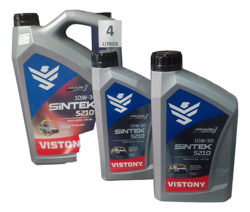 Aceite Motor Sintético Sae 10w30 Diesel/gasolina Vistony 6l