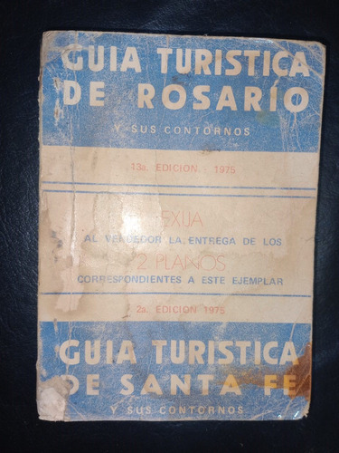 Libro Guía Turística De Rosario Y Santa Fe 1975 