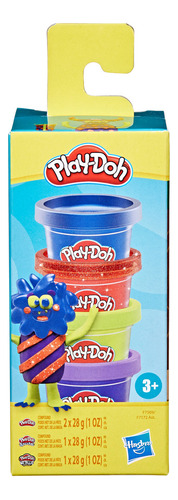 Playdoh - Mini Packs De Colores (x 4) - Hasbro Color Azul-Verde-Violeta-Rojo Brillante