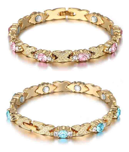 Imán De Pulsera De Aleación Para Mujer, 2 Piezas