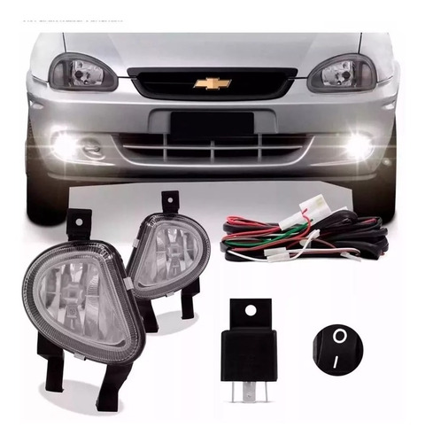 Kit Faro Auxiliar Chevrolet Corsa Classic 2000 Al 2012