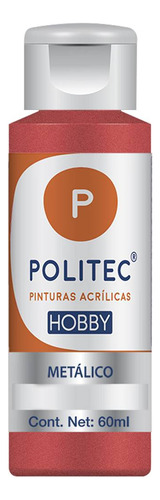 Pintura Acrílica Metálica Línea Hobby Politec Color Rojo No. 521