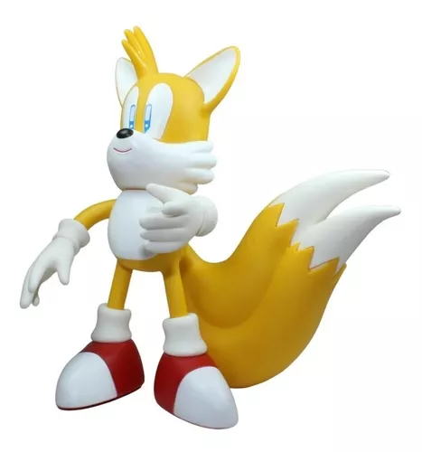 Boneco Sonic Amarelo Hedgehog Articulado Grande Original Brinquedo